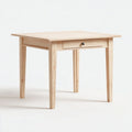 Wooden side table with storage drawer and lower shelf 24 x 24 x 24 inches