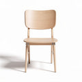 Wooden dining chair in natural finish with ergonomic design 45 x 40 x 80cm
