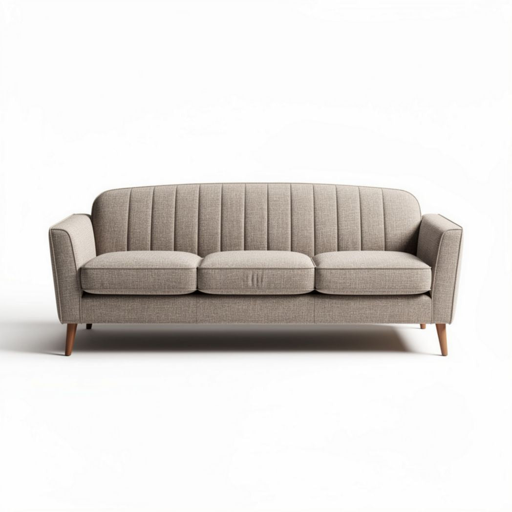 Modern fabric sofa with wooden legs and ergonomic design 200 x 90 x 80cm