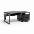 Modern black coffee table with storage drawer 120 x 60 x 45cm